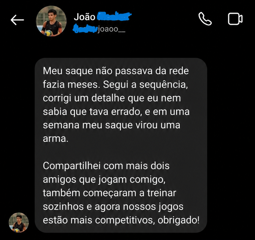 Depoimento por mensagem